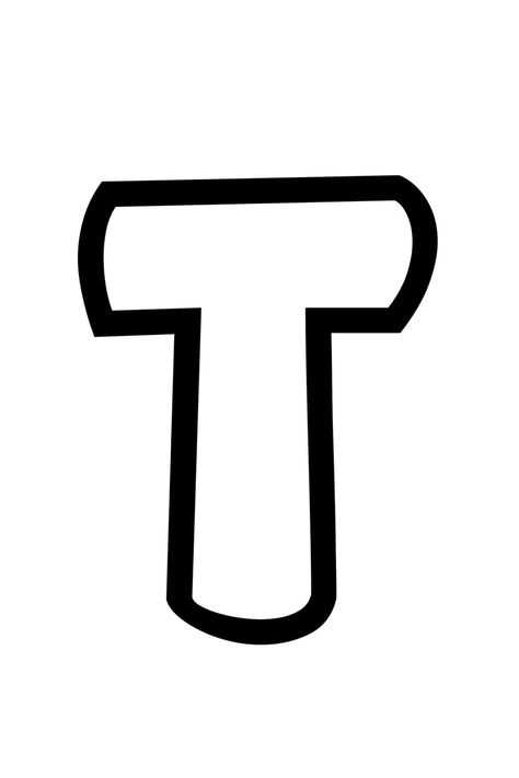 large letter t template