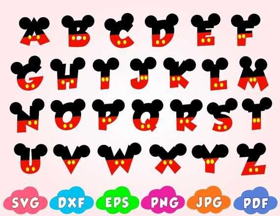 mickey letter template