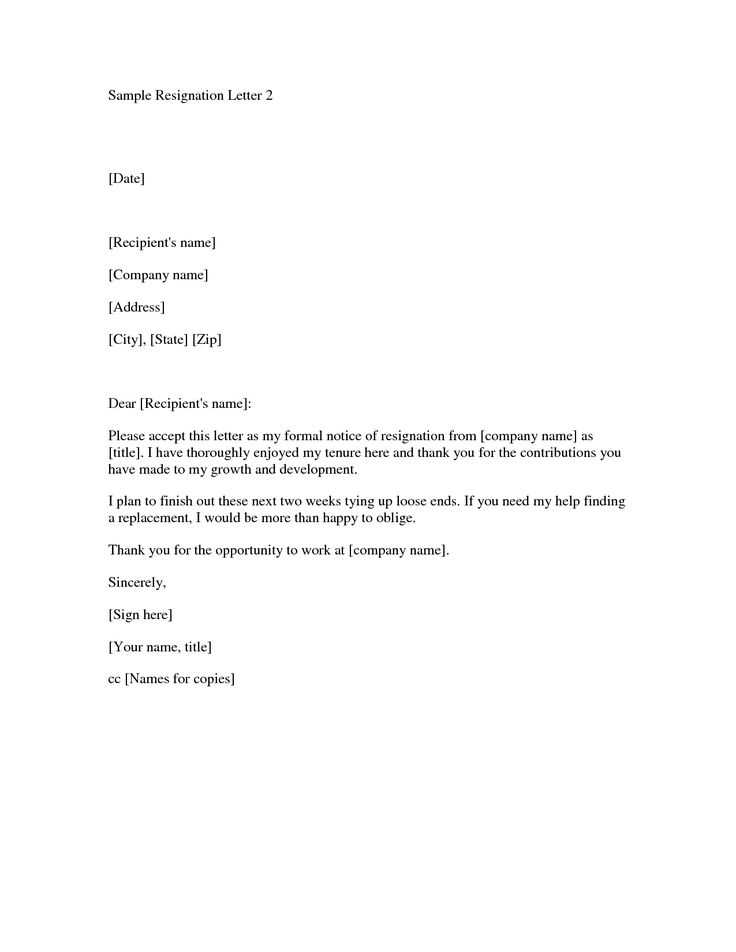 microsoft office resignation letter template