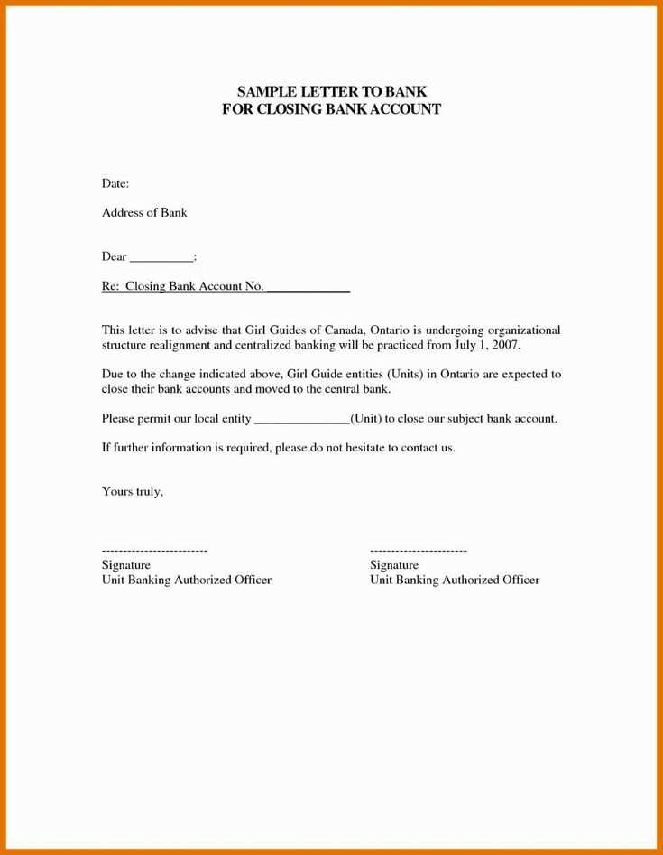 closing business bank account letter template