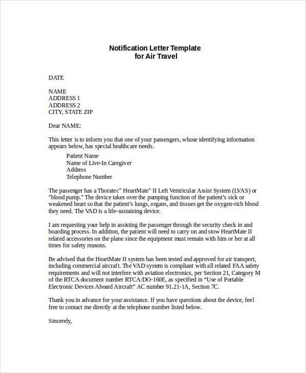 patient notification letter template