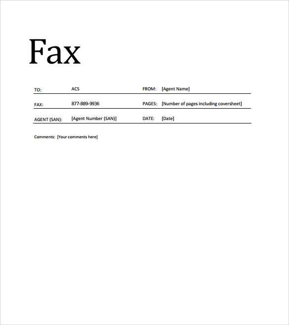 google docs fax cover letter template