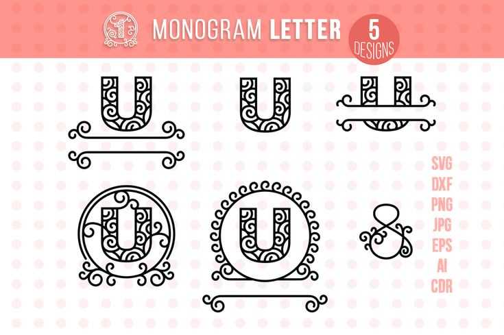 monogram letter template printable