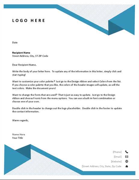 ms office letter templates