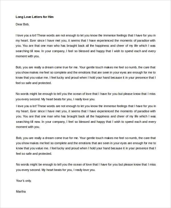 ms word love letter template