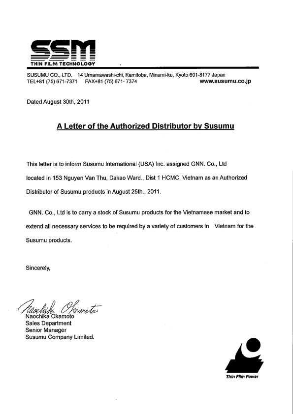 authorized distributor letter template