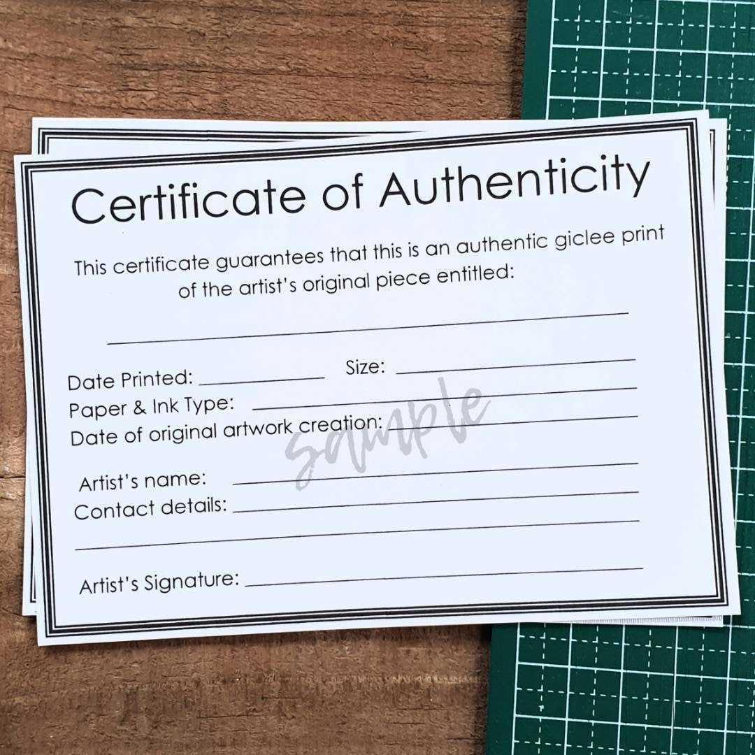 letter of authenticity template