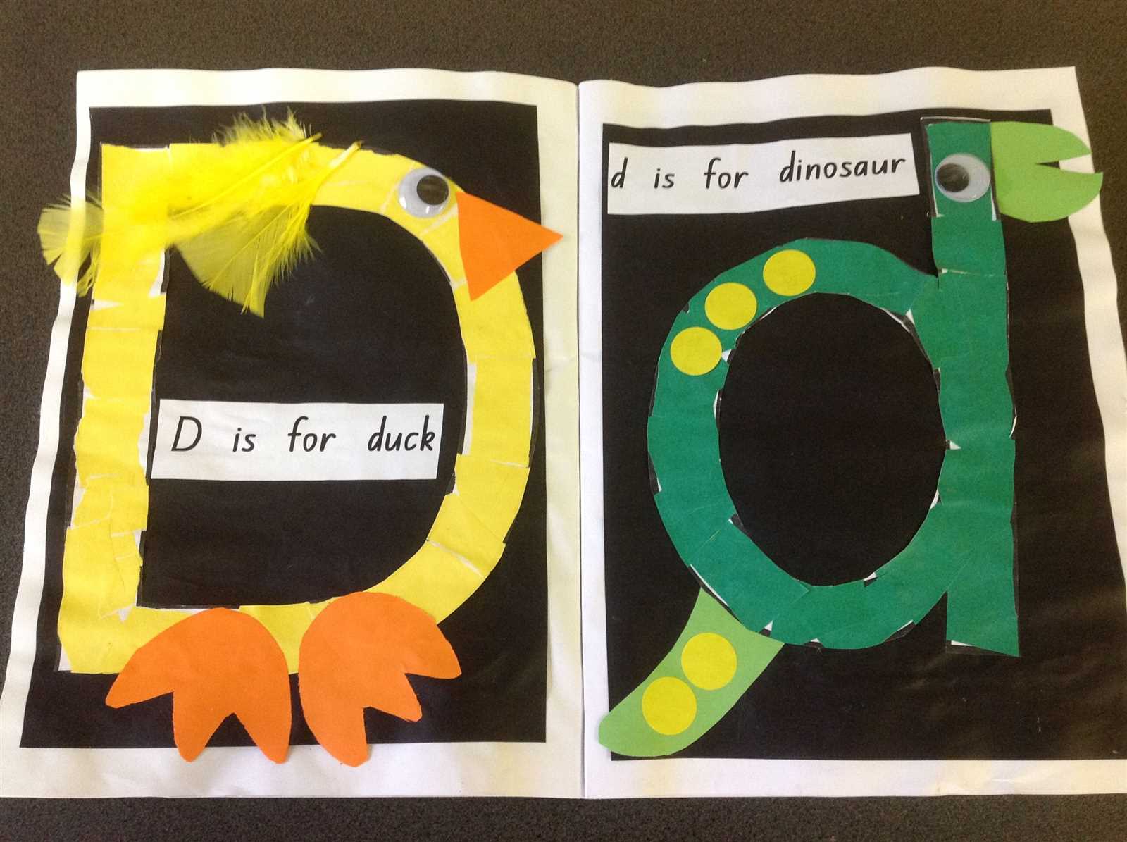 letter d duck craft template