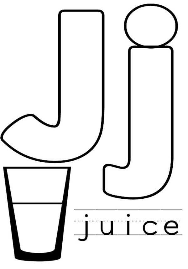 letter j template preschool