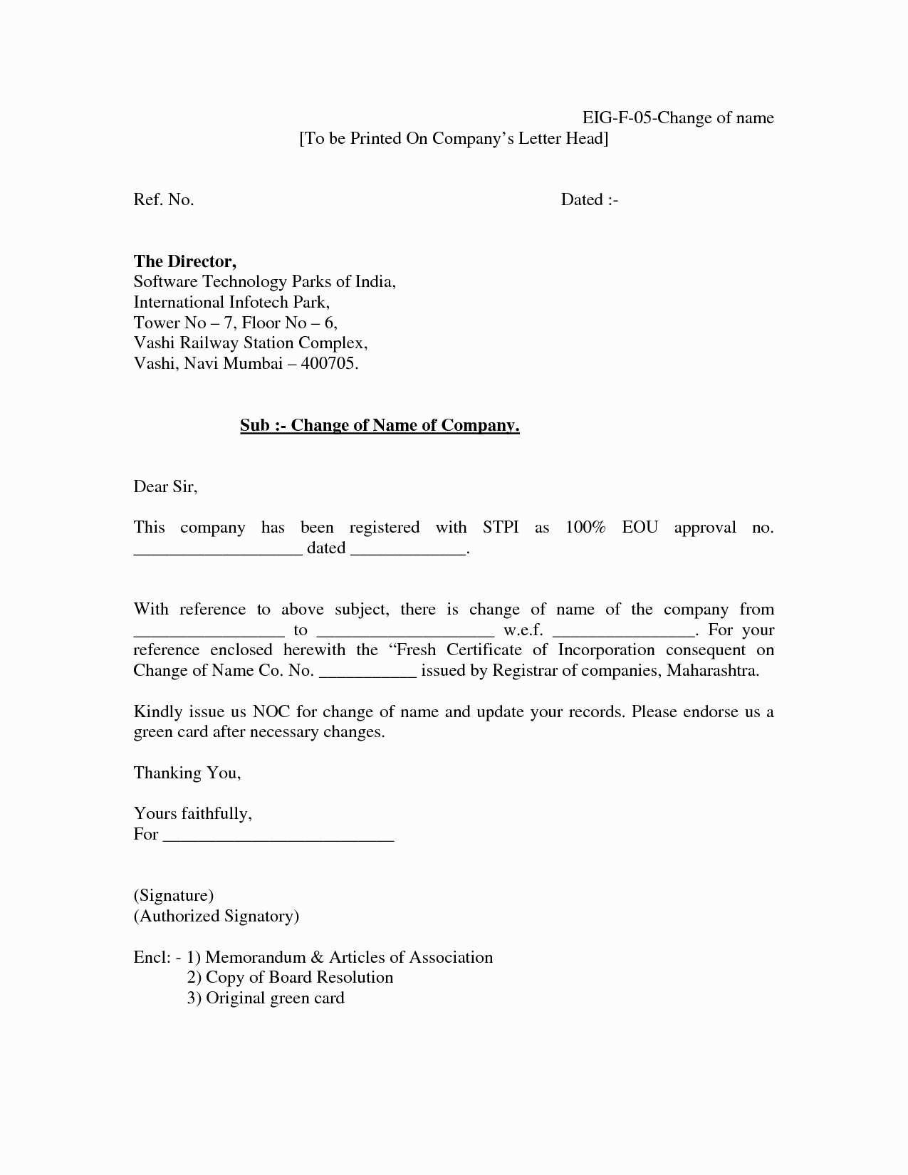 company name change letter template