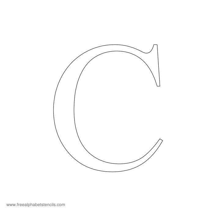 large letter c template