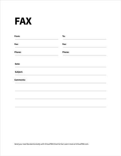 basic fax cover letter template