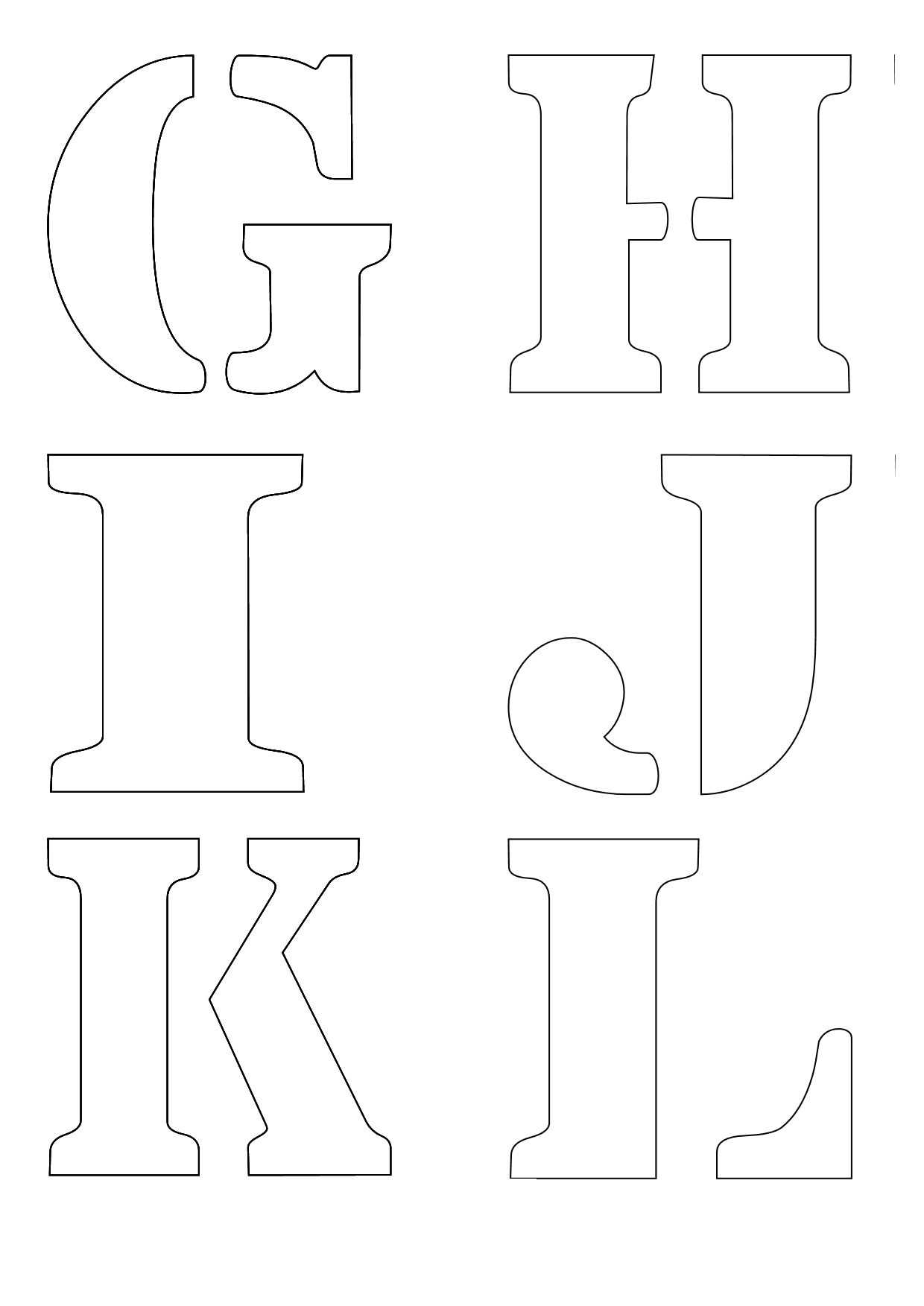 1 inch printable letter templates