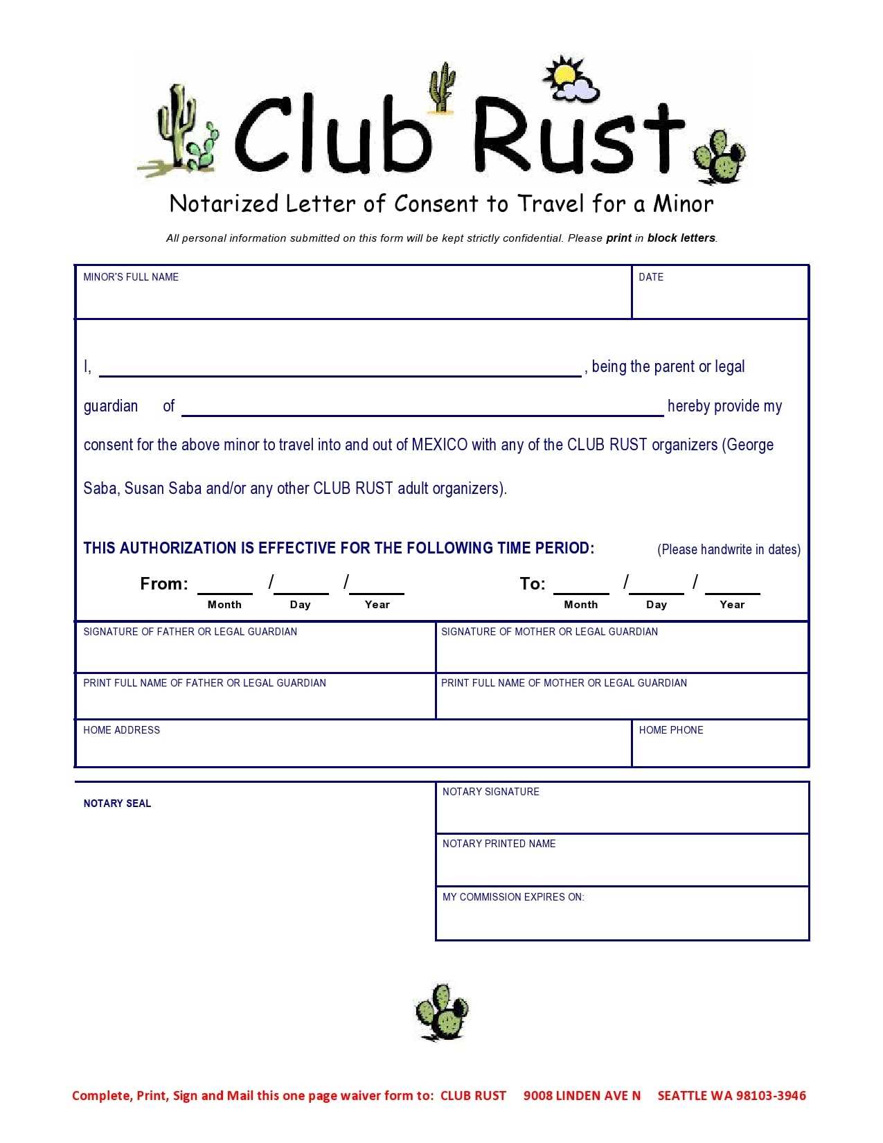 notarized letter template florida