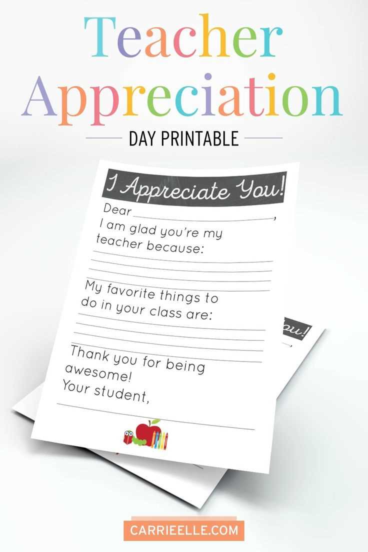 teacher appreciation week letter template