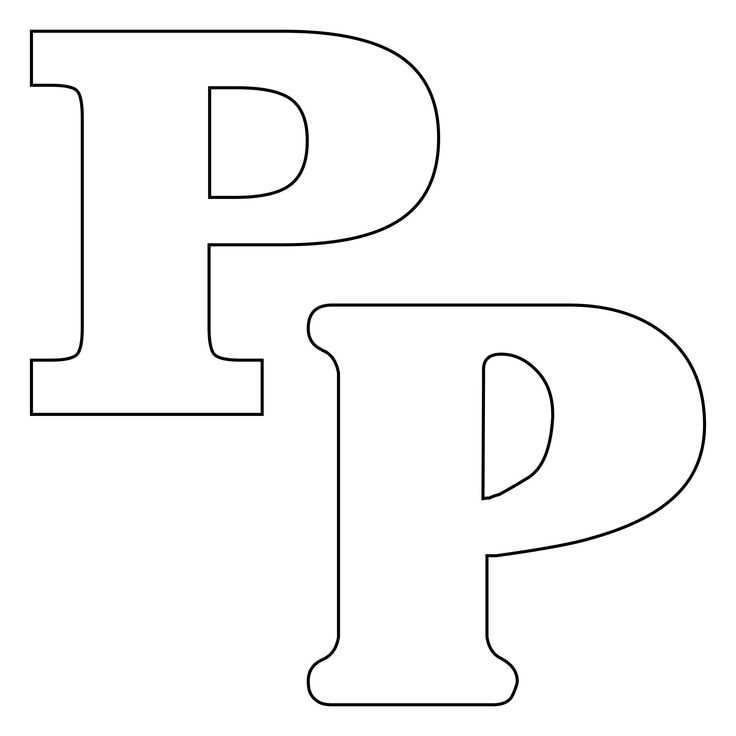 large letter p template