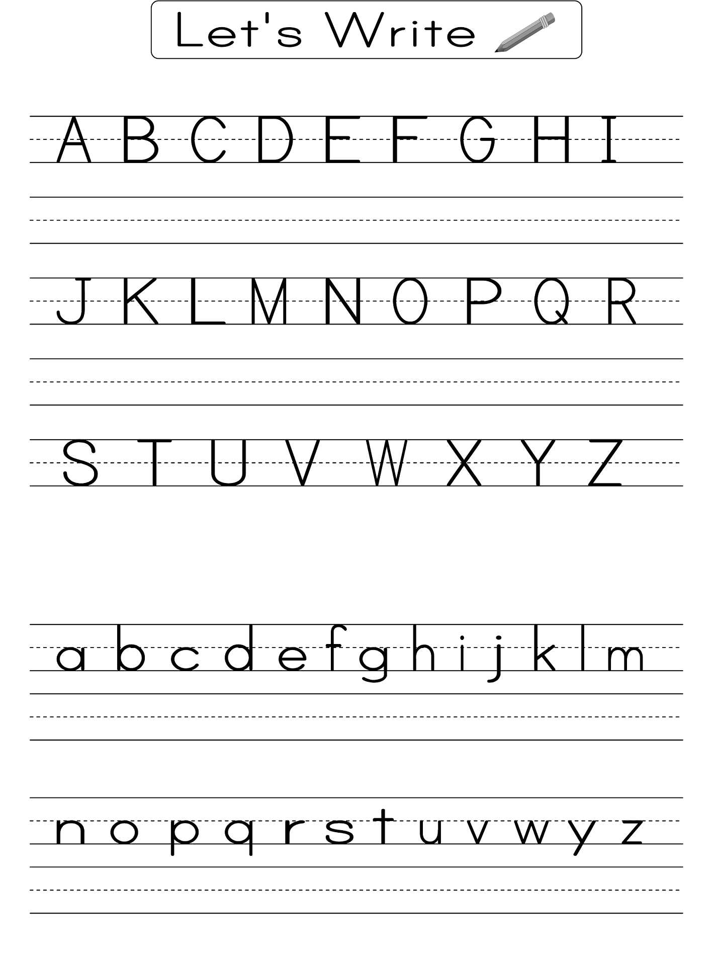 preschool letter writing template