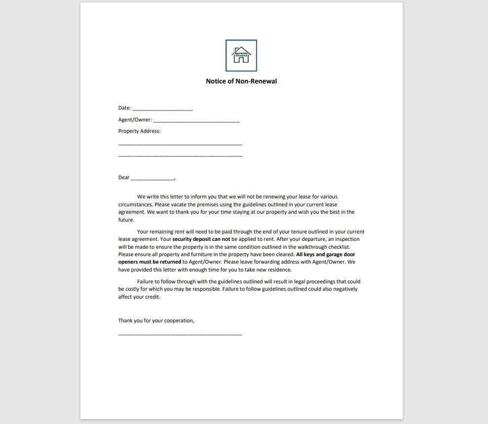 new landlord letter template