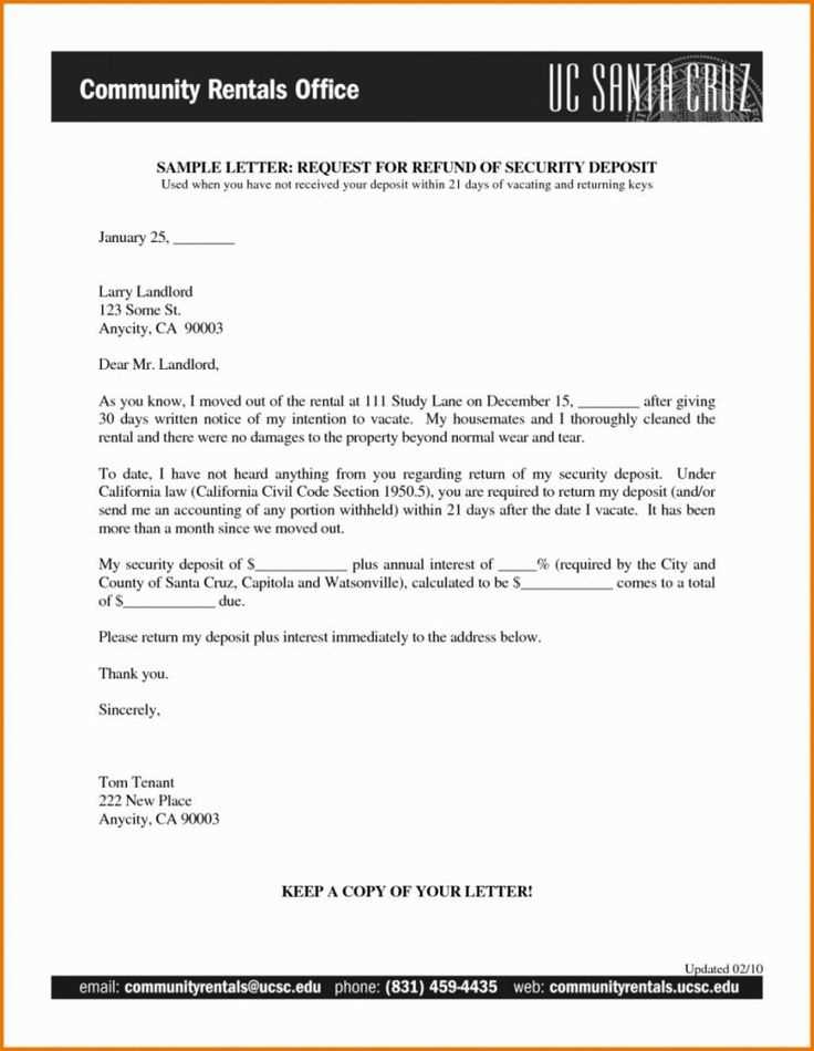 refund letter template company