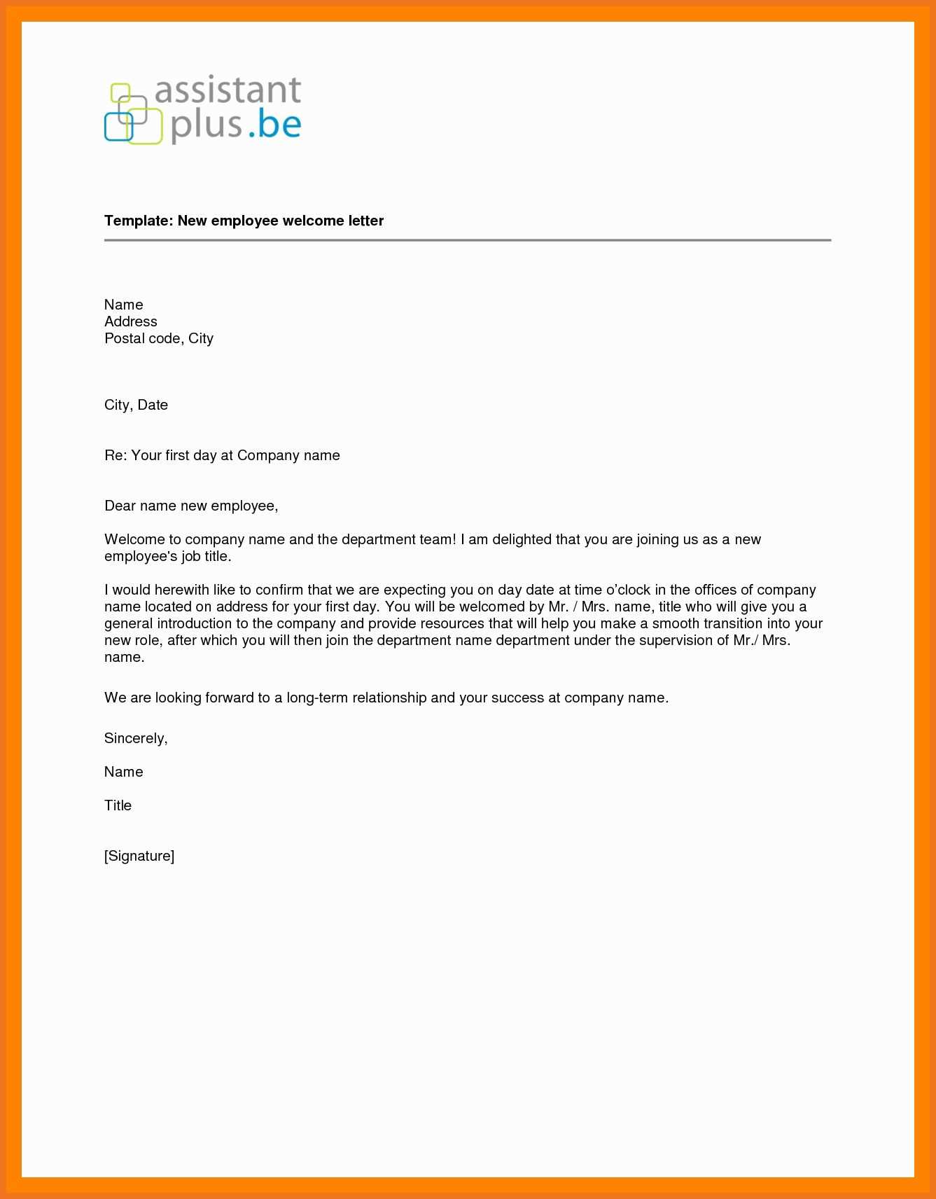 welcome letter template for new customer