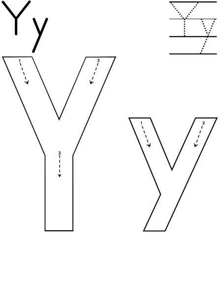 letter y template printable