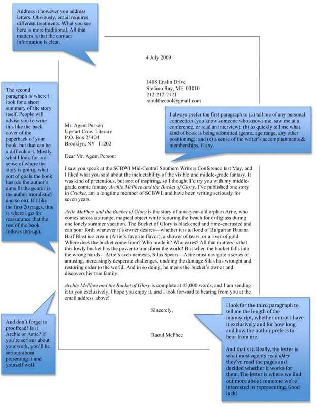 literary agent query letter template