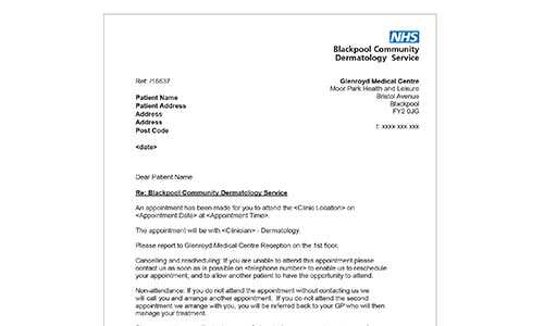 fake hospital letter template