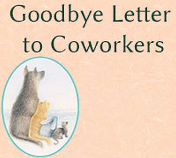 goodbye letter to coworkers template