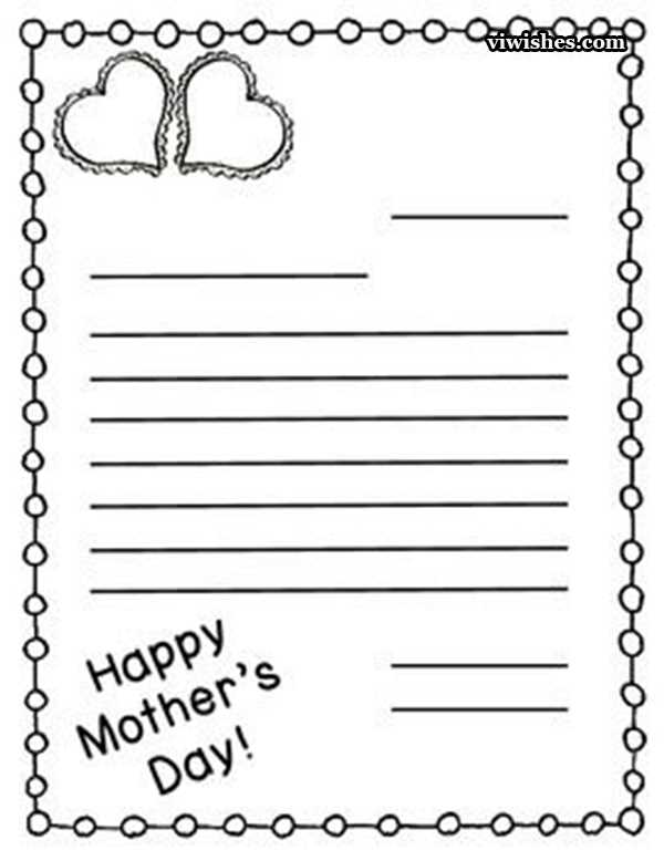 letter template for mothers day