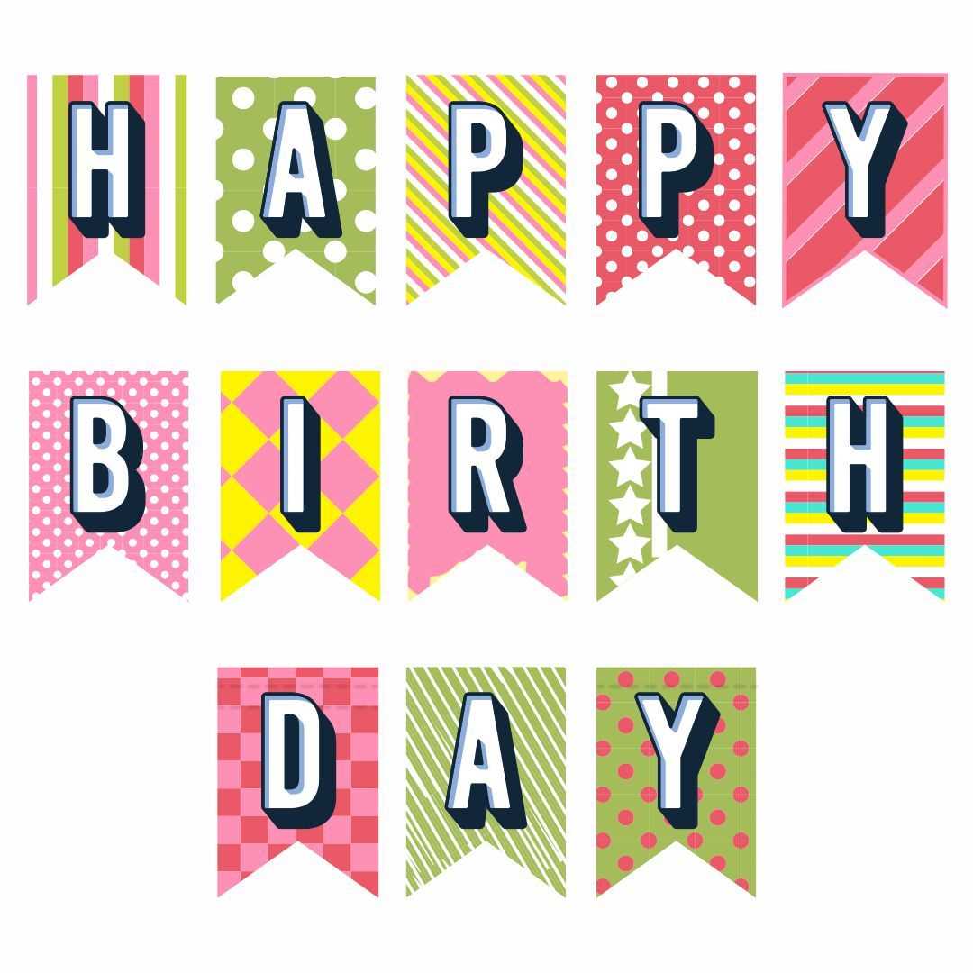 happy birthday letter banner template