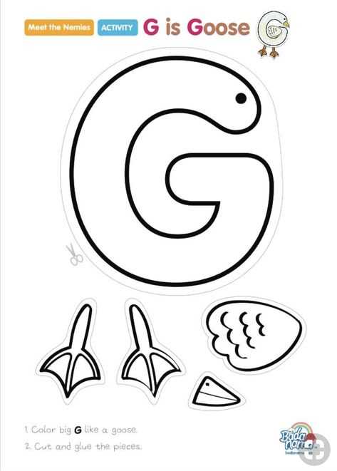 letter g printable template