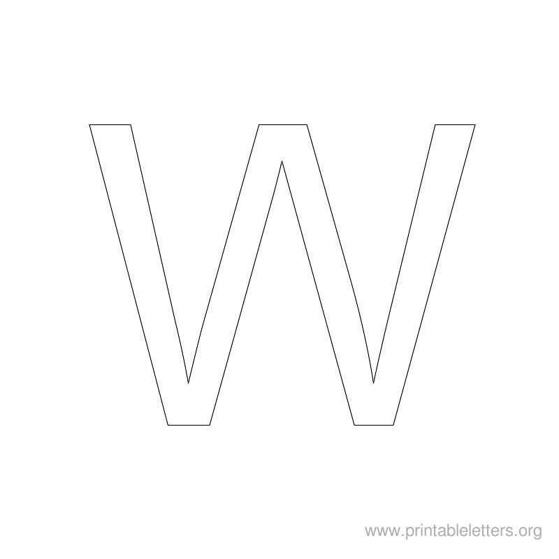 free printable letter w template