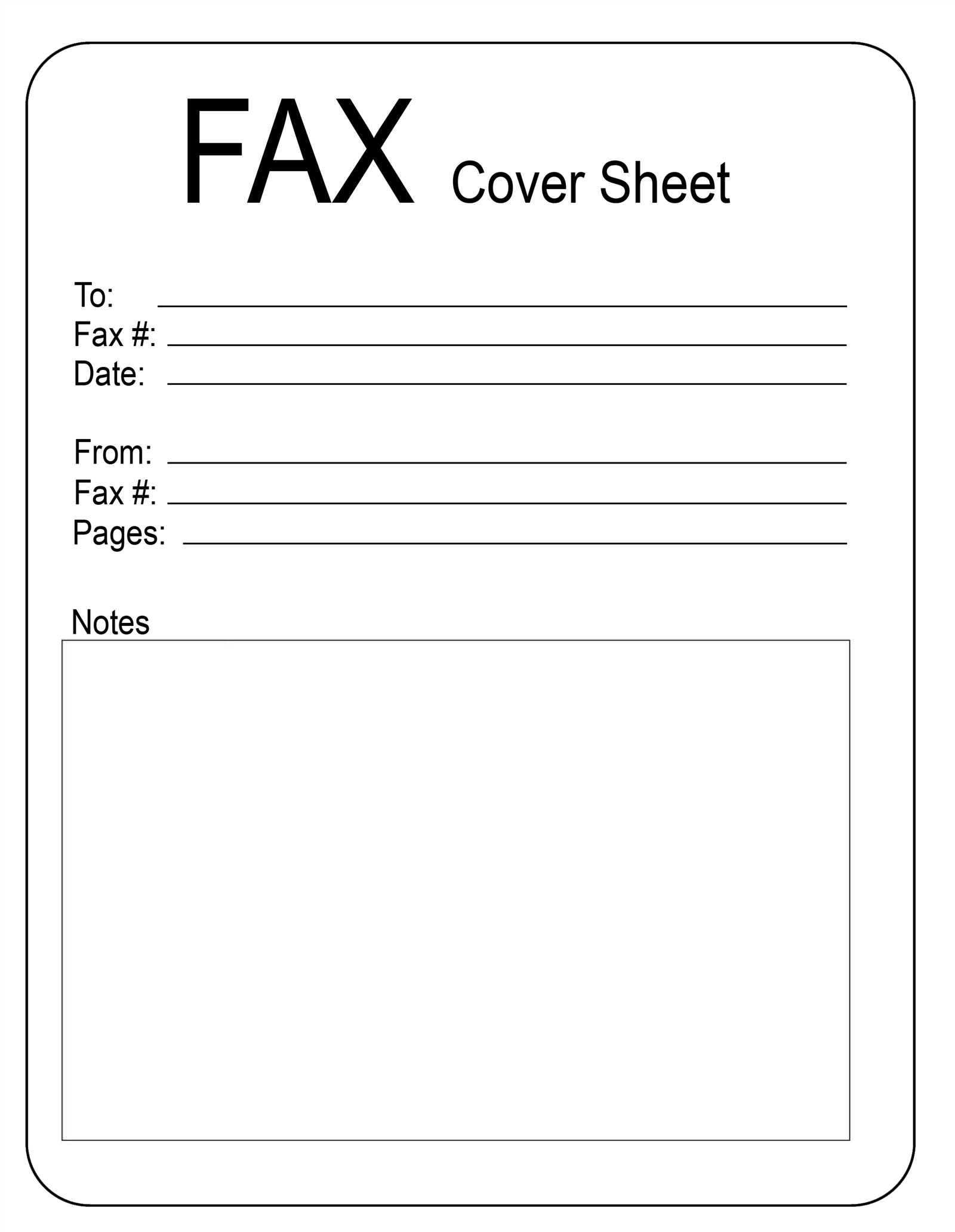 free fax cover letter template