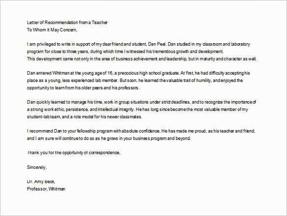 teacher appreciation letter from student template