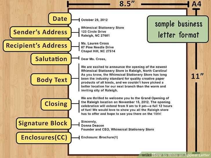 business letter template with enclosure