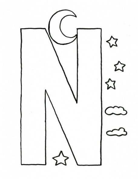 letter n craft template