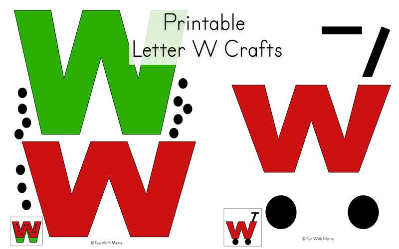 letter w craft template