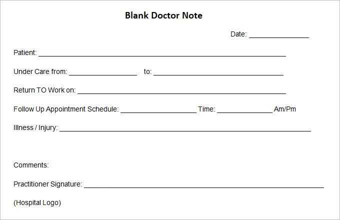 schedule a letter from doctor template