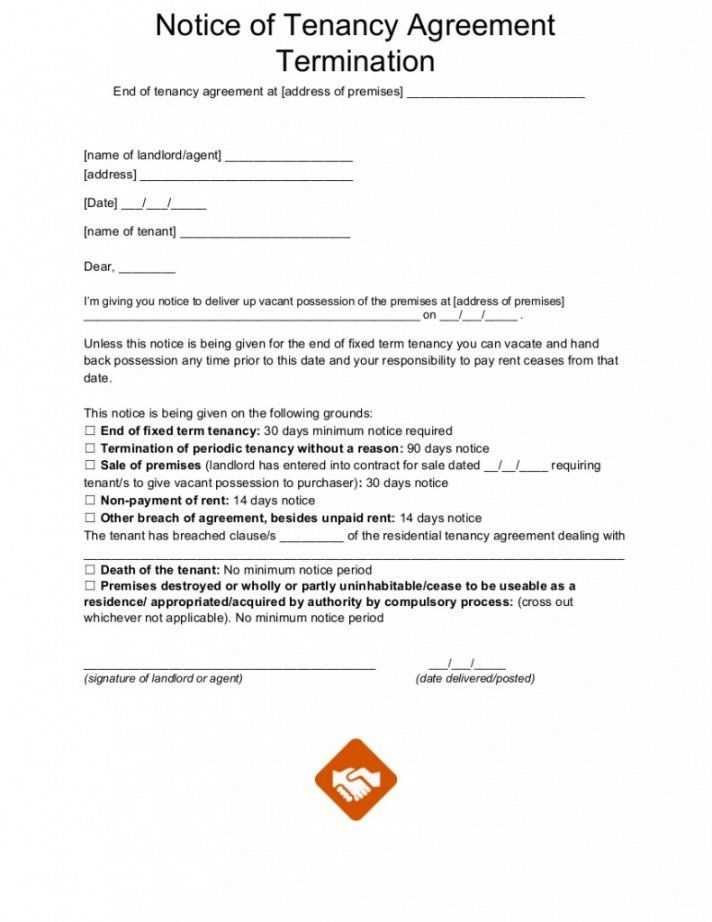 2 month notice to end tenancy letter template