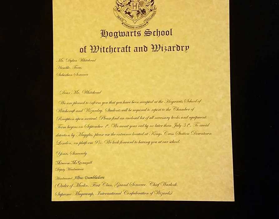 hogwarts acceptance letter template free printable