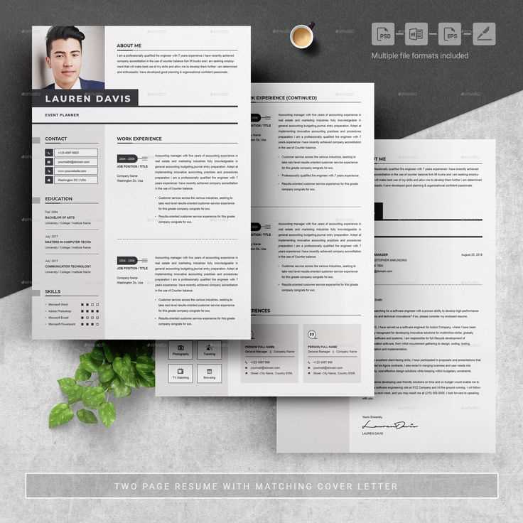 free matching cover letter and resume templates