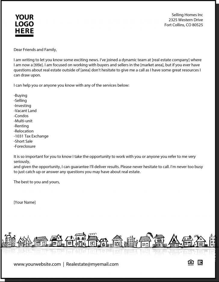 no estate letter template