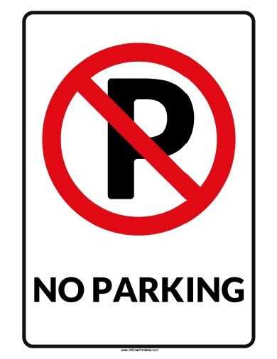 no parking letter template