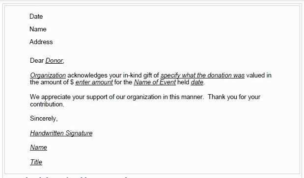 nonprofit thank you letter template