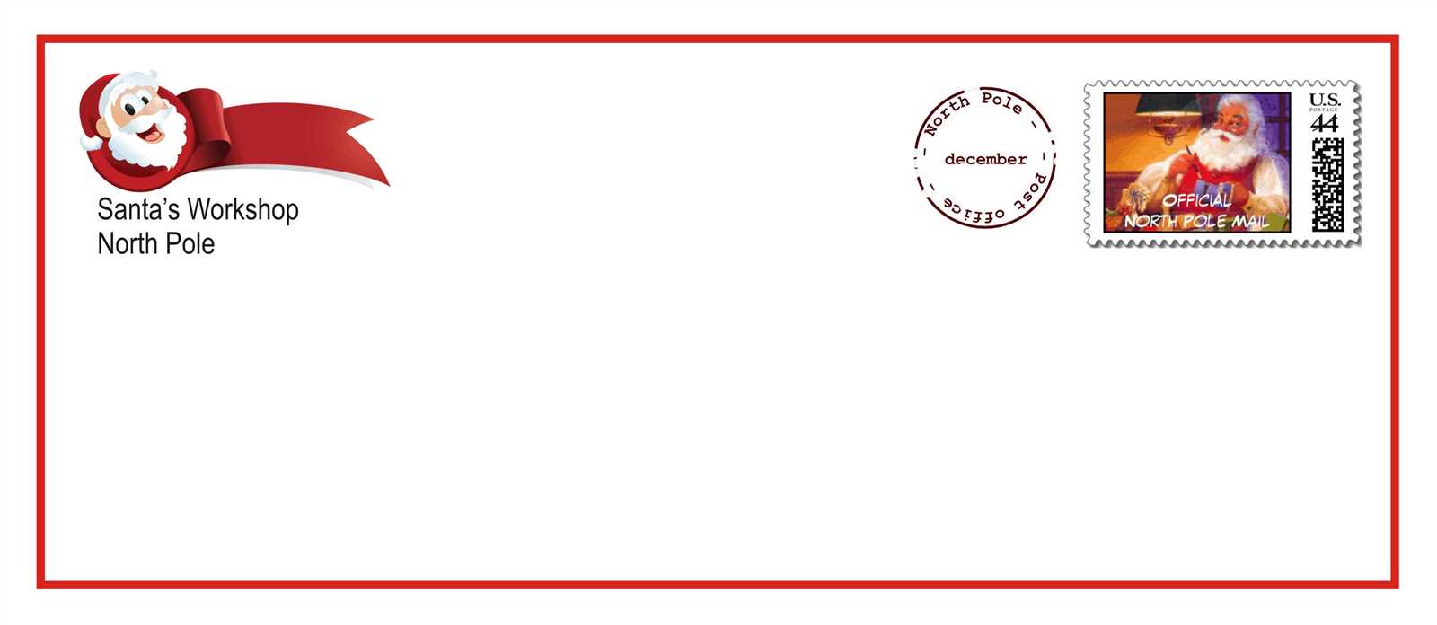 north pole template letter
