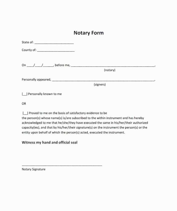 notary public notarized letter template