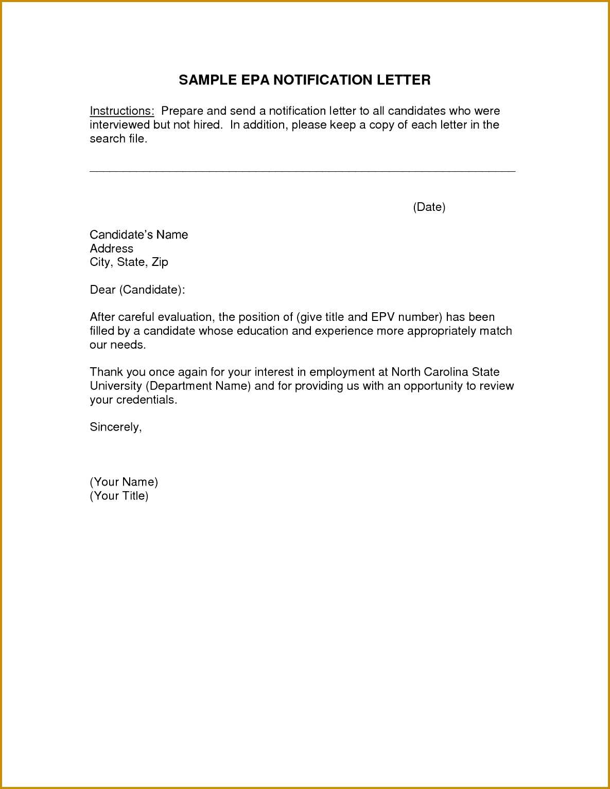 notification of award letter template