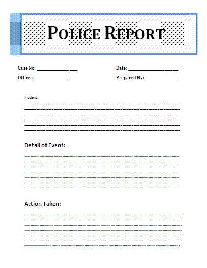 police letter template