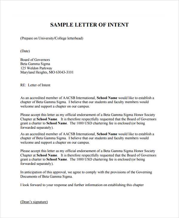 letter of intent grant template