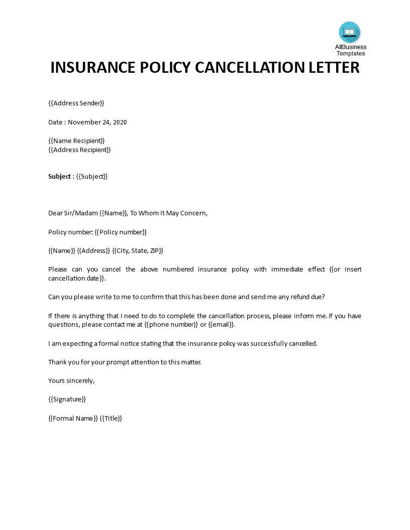 cancellation letter template